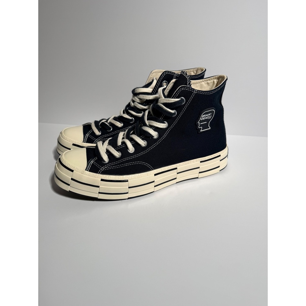 Converse Brain Dead Chuck 70 Hi Mens 10 Black Multi Layered Platform Sneakers